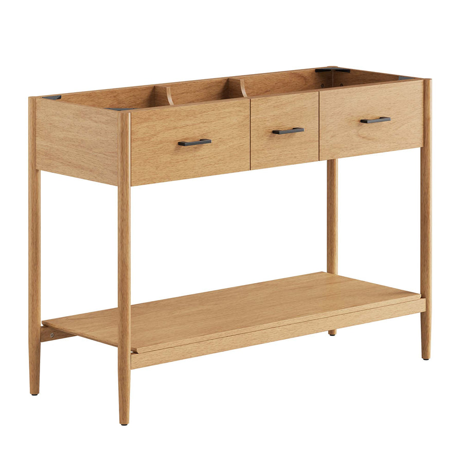Quill 48" Double Sink Compatible Bathroom Vanity Cabinet (Sink Basin Not Included) in Natural