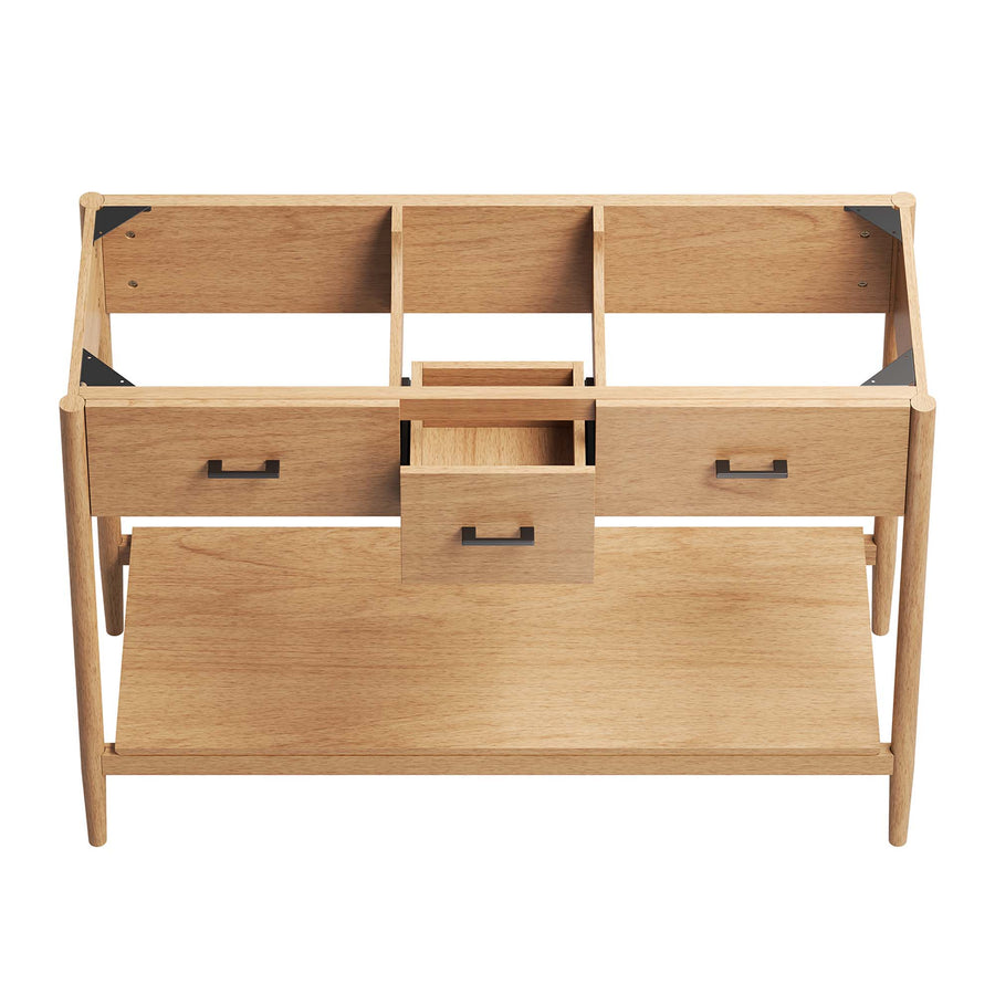 Quill 48" Double Sink Compatible Bathroom Vanity Cabinet (Sink Basin Not Included) in Natural