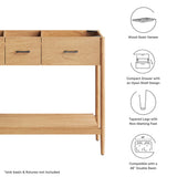 Quill 48" Double Sink Compatible Bathroom Vanity Cabinet (Sink Basin Not Included) in Natural