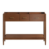 Quill 48" Double Sink Compatible Bathroom Vanity Cabinet (Sink Basin Not Included) in Walnut