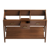 Quill 48" Double Sink Compatible Bathroom Vanity Cabinet (Sink Basin Not Included) in Walnut