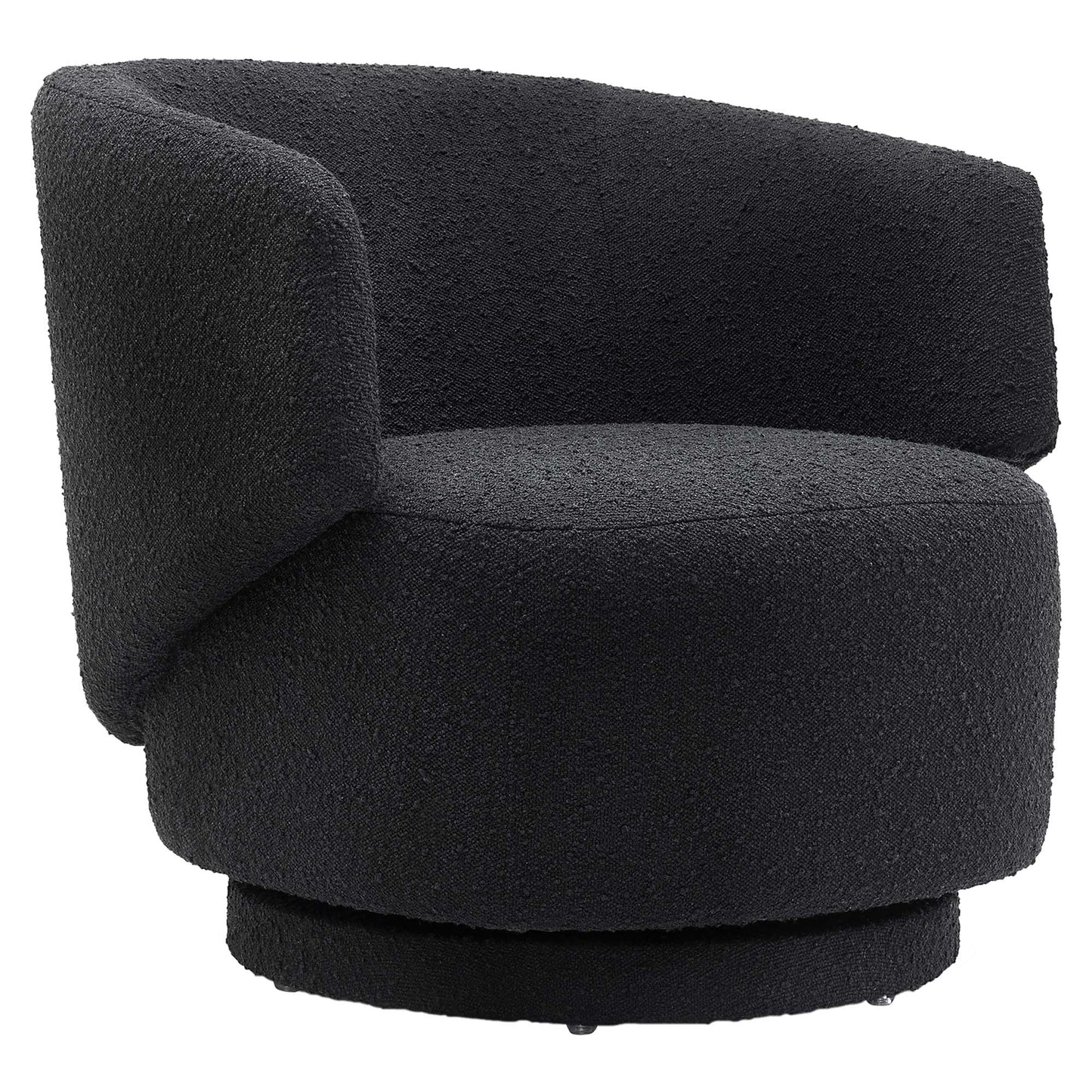 Celestia Boucle Fabric Swivel Chair by Furniture For America