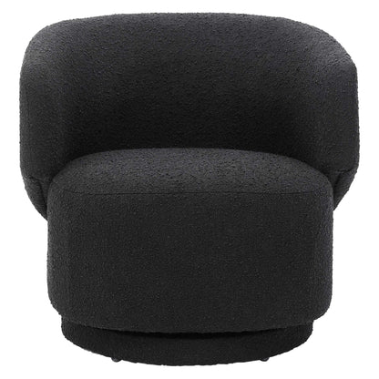 Celestia Boucle Fabric Swivel Chair by Furniture For America