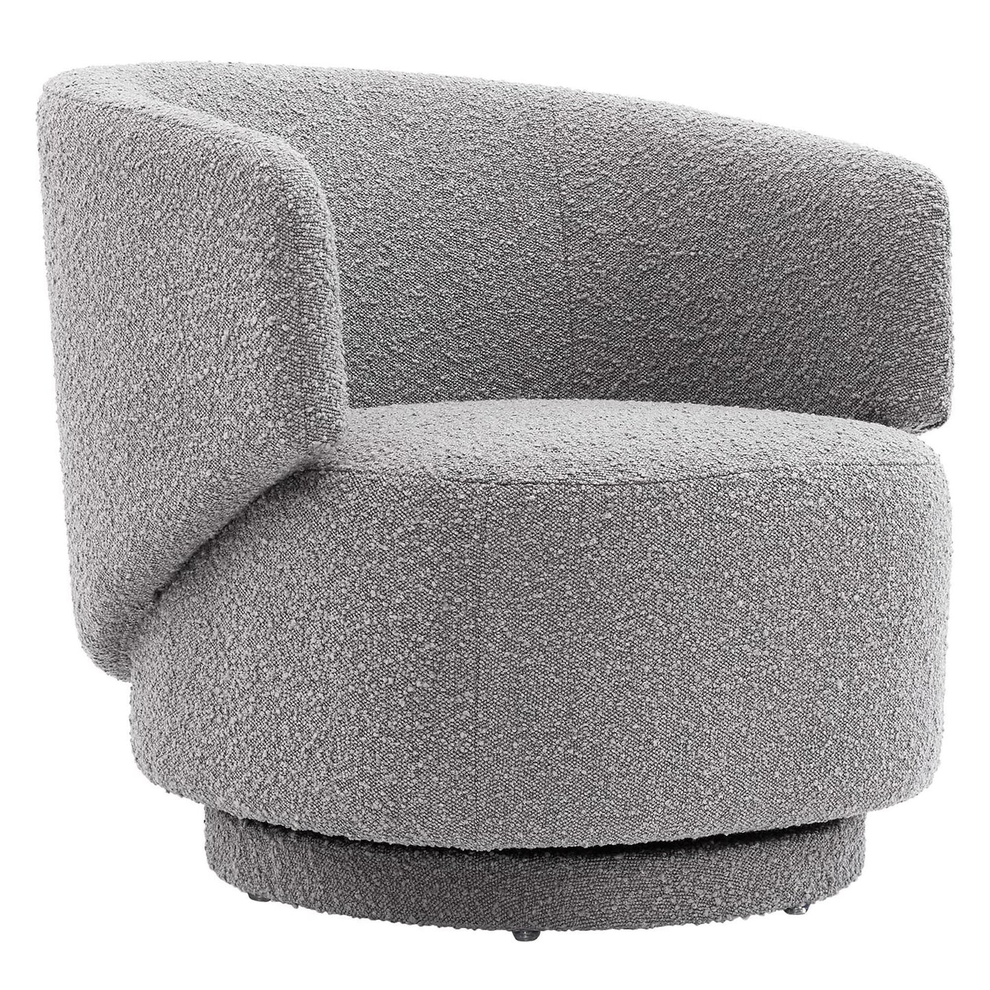 Celestia Boucle Fabric Swivel Chair by Furniture For America