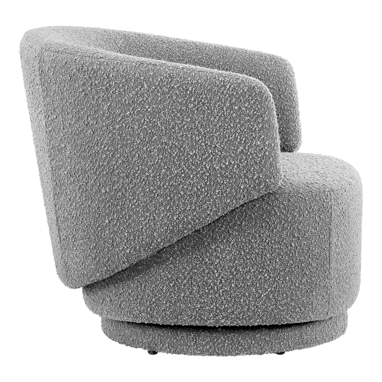 Celestia Boucle Fabric Swivel Chair by Furniture For America