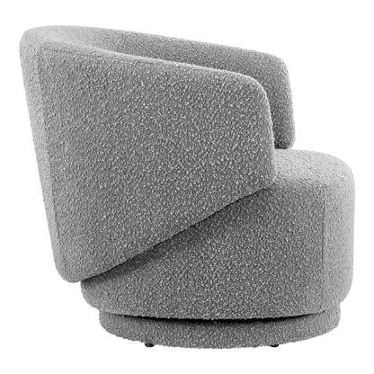Celestia Boucle Fabric Swivel Chair by Furniture For America