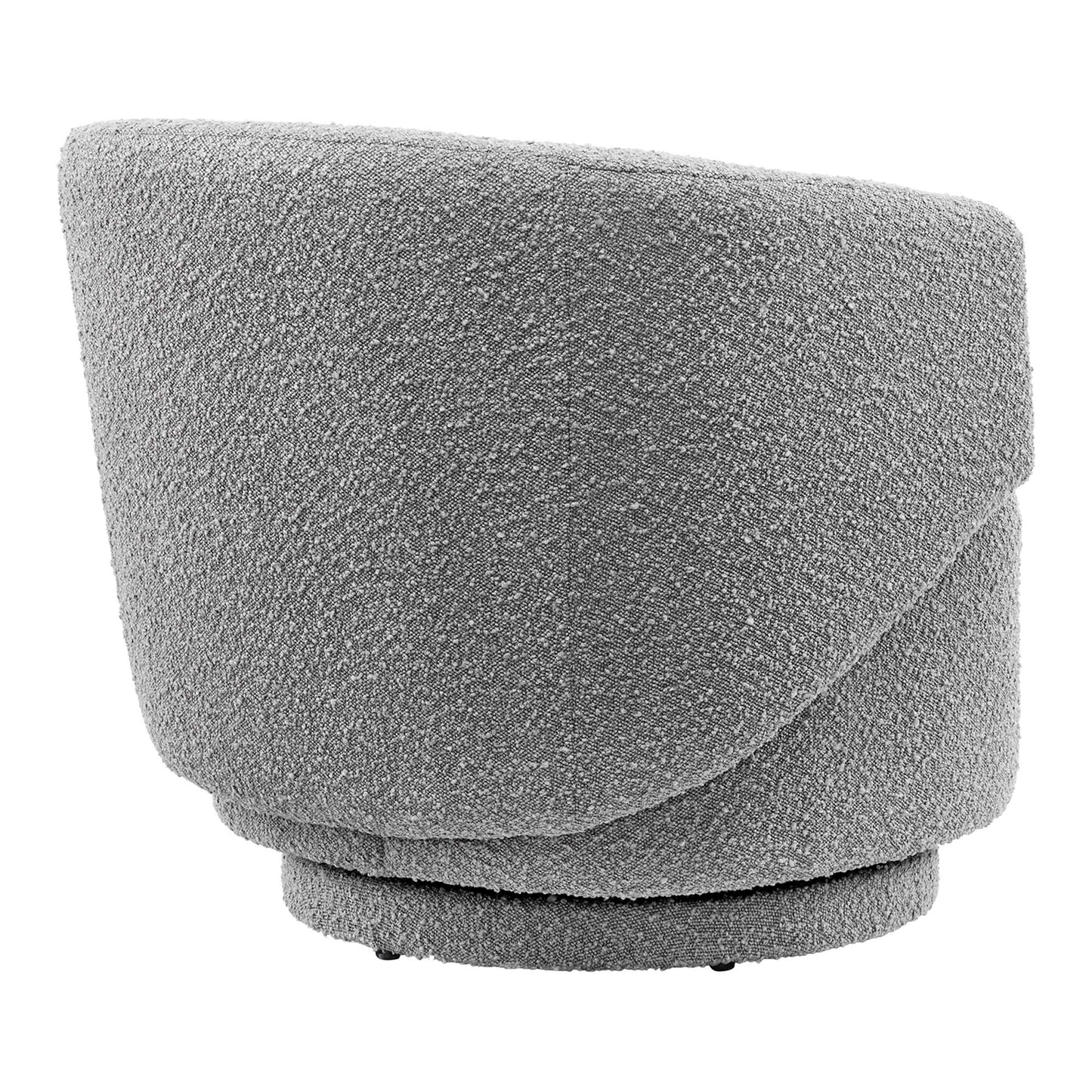 Celestia Boucle Fabric Swivel Chair by Furniture For America