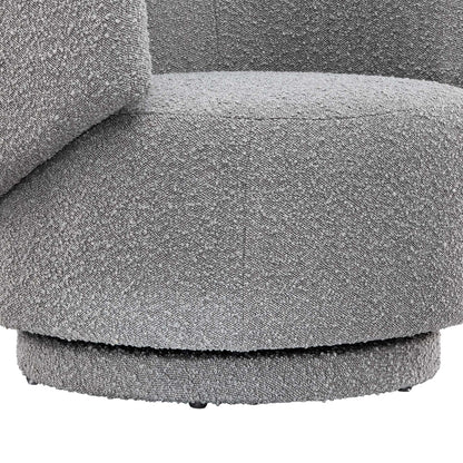 Celestia Boucle Fabric Swivel Chair by Furniture For America