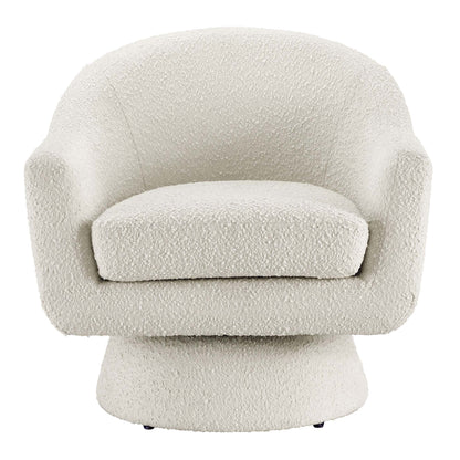 Astral Boucle Fabric Swivel Chair by Furniture For America