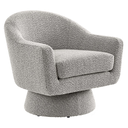 Astral Boucle Fabric Swivel Chair in Taupe
