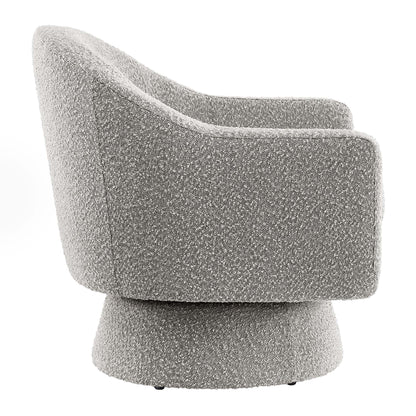 Astral Boucle Fabric Swivel Chair by Furniture For America