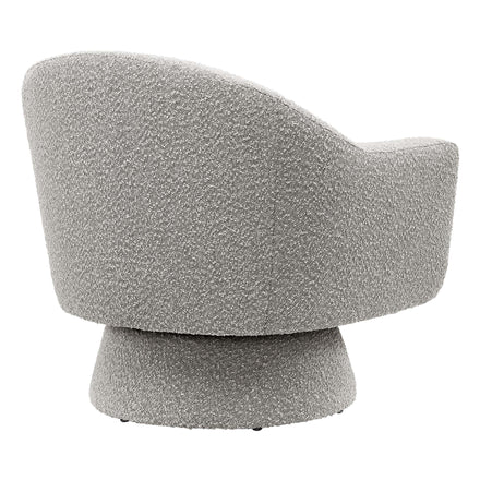 Astral Boucle Fabric Swivel Chair in Taupe