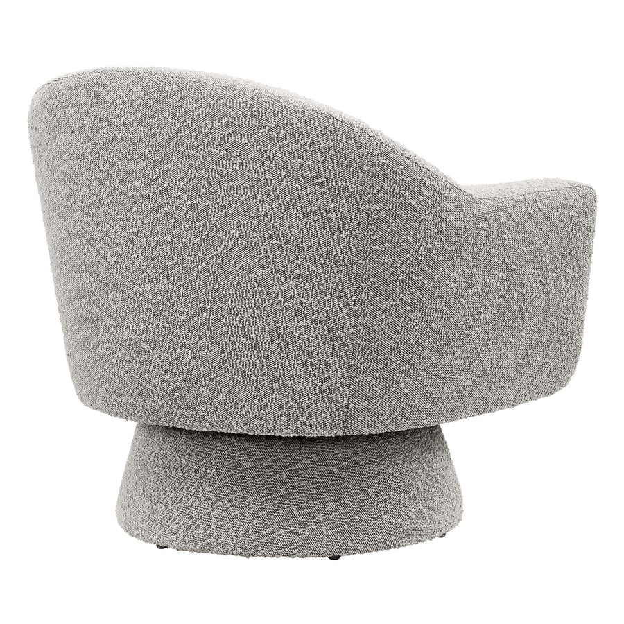 Ostro Boucle Fabric Swivel Chair in Taupe