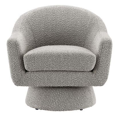 Astral Boucle Fabric Swivel Chair by Furniture For America