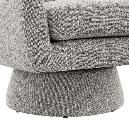 Astral Boucle Fabric Swivel Chair in Taupe