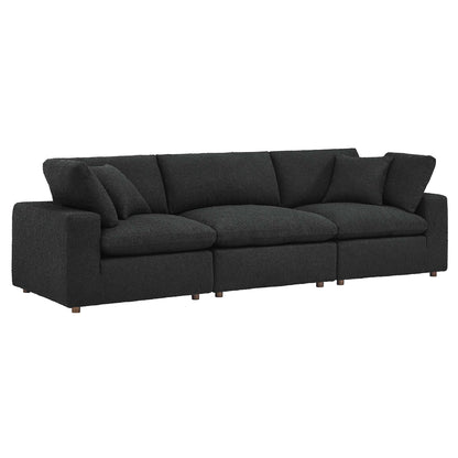 Commix Down Filled Overstuffed Boucle Fabric 3-Seater Sofa by Furniture For America