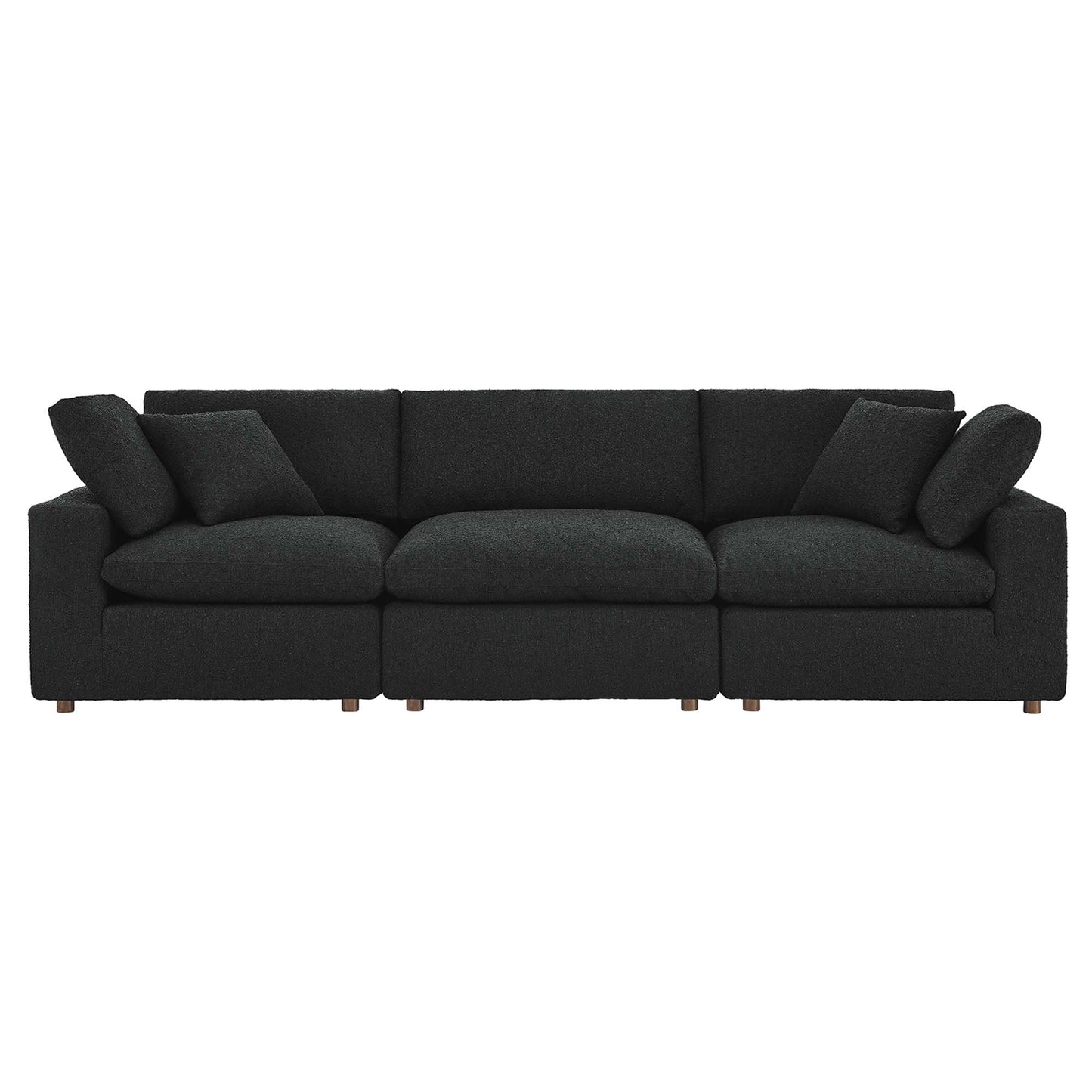 Commix Down Filled Overstuffed Boucle Fabric 3-Seater Sofa by Furniture For America