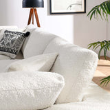 Linden Down Filled Overstuffed Boucle Fabric 3-Seater Sofa in Ivory