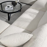 Linden 6-Piece Down Filled Overstuffed Boucle Sectional Sofa in Ivory