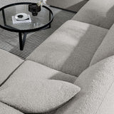 Linden 6-Piece Down Filled Overstuffed Boucle Sectional Sofa in Light Gray