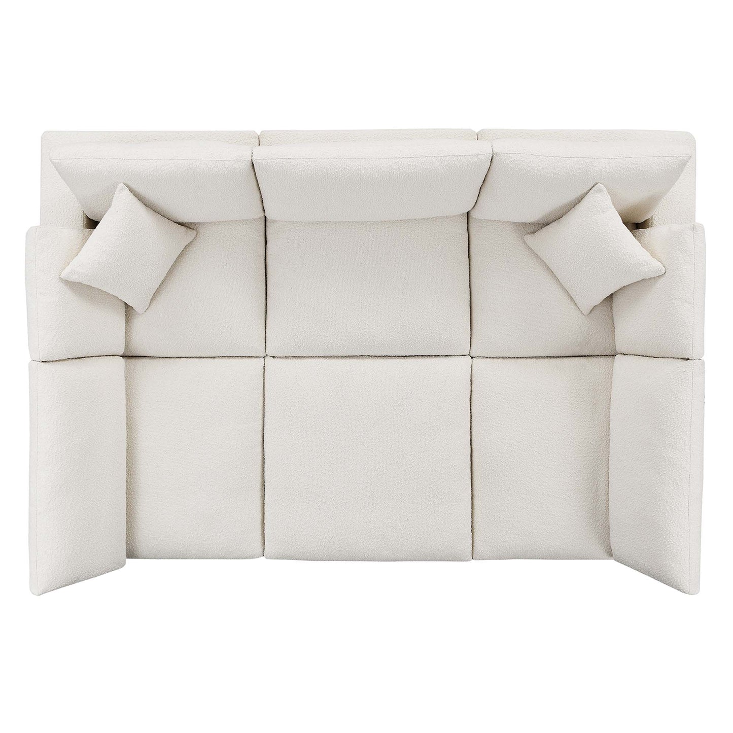 Commix 6-Piece Down Filled Overstuffed Boucle Fabric Sectional Sofa by Furniture for America