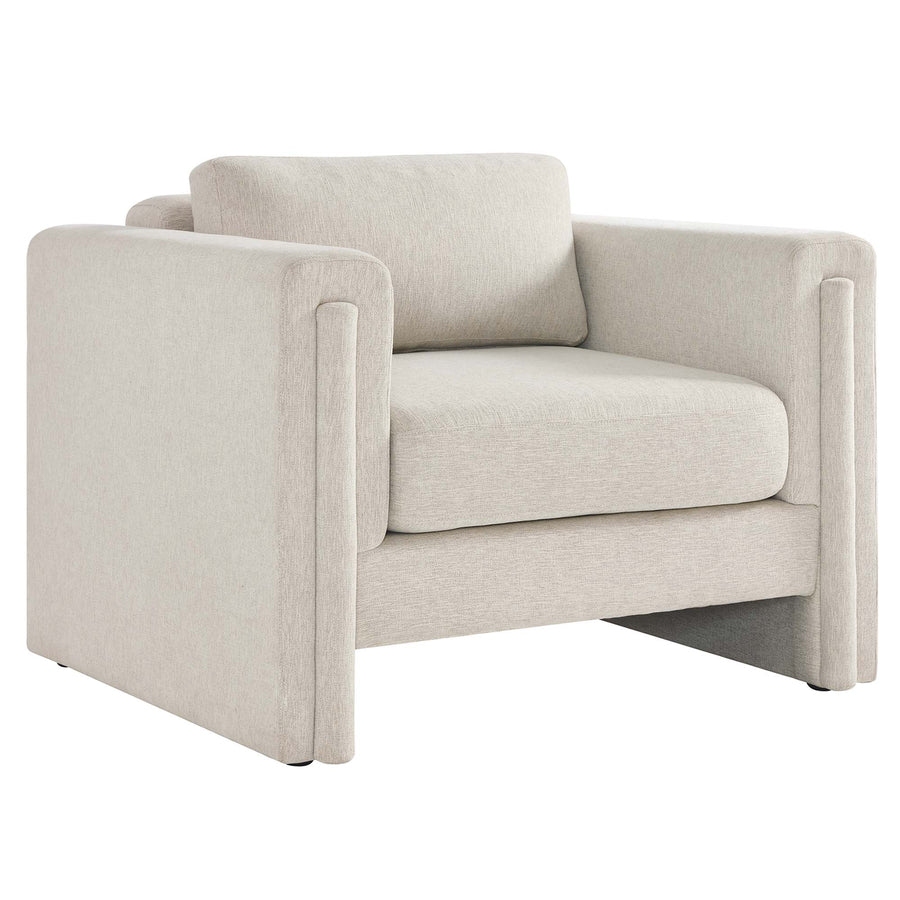 Hjo Fabric Armchair in Ivory