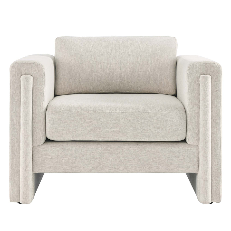 Hjo Fabric Armchair in Ivory