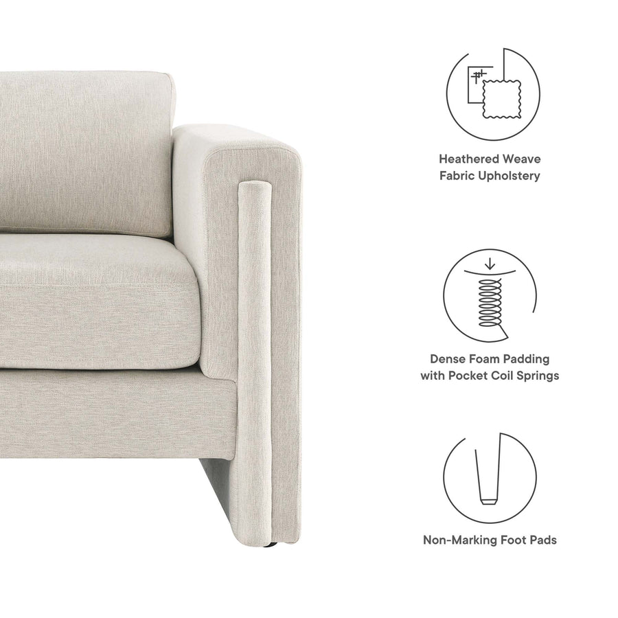 Hjo Fabric Armchair in Ivory
