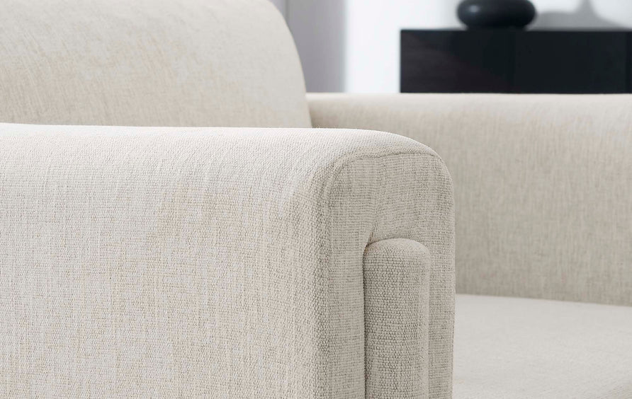 Hjo Fabric Armchair in Ivory