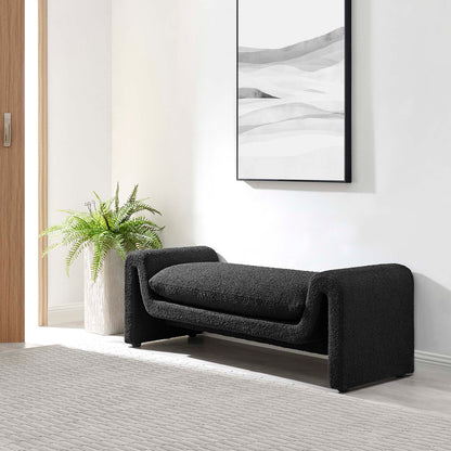 Waverly Boucle Fabric Bench by Furniture For America