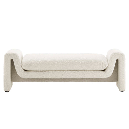 Waverly Boucle Fabric Bench by Furniture For America