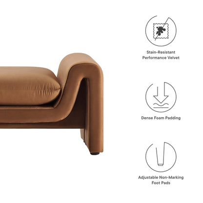 Waverly Performance Velvet Bench by Furniture For America