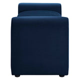 Bloom Performance Velvet Bench in Midnight Blue