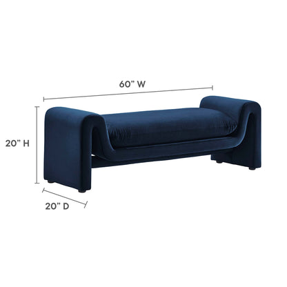Waverly Performance Velvet Bench by Furniture For America