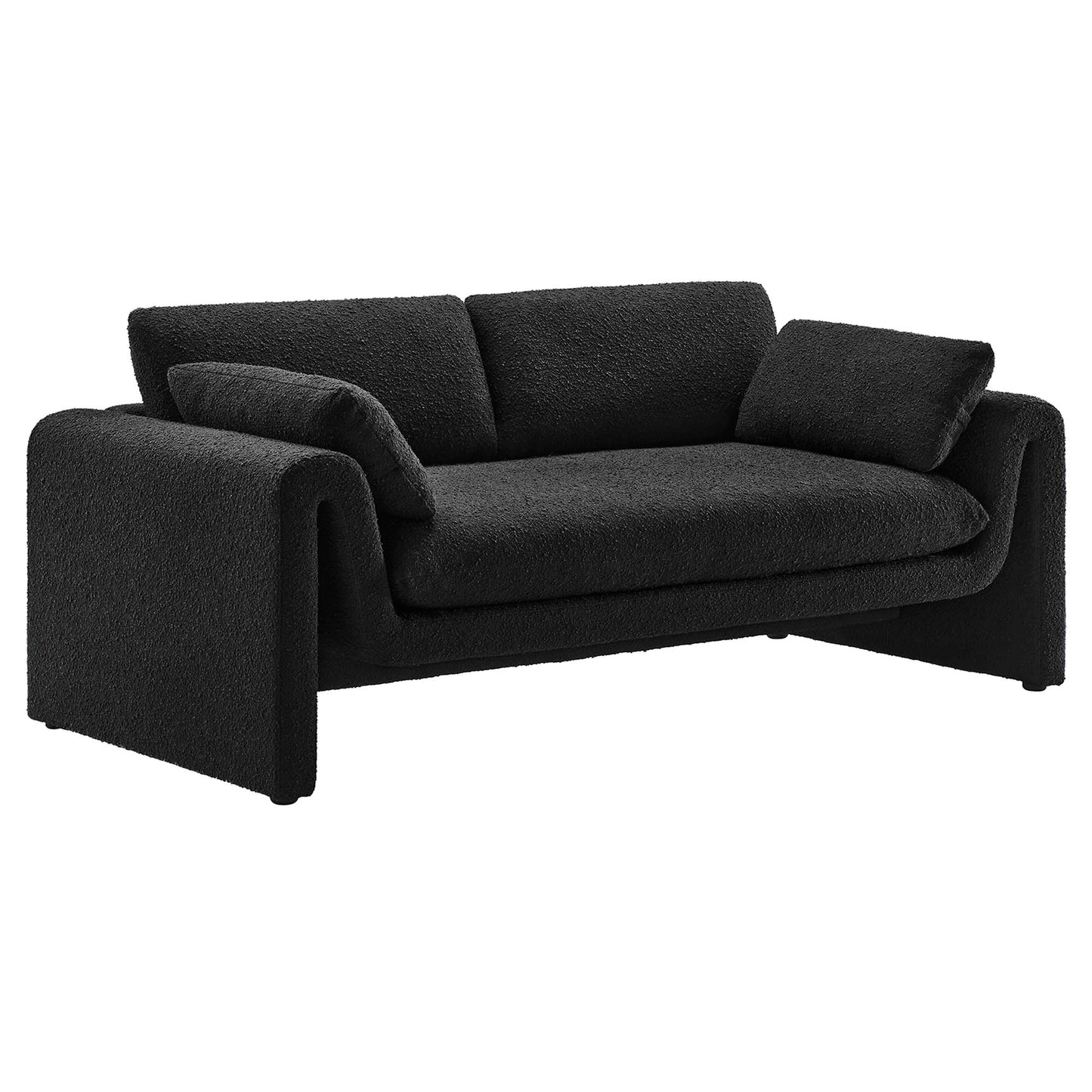 Waverly Boucle Fabric Sofa by Furniture for America