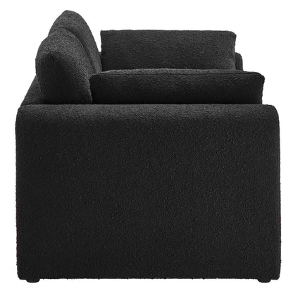 Waverly Boucle Fabric Sofa by Furniture for America