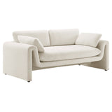 Bloom Boucle Fabric Sofa in Ivory