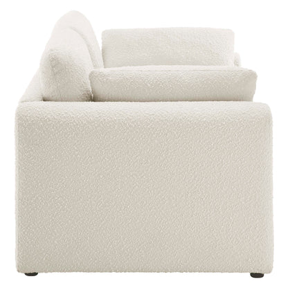 Waverly Boucle Fabric Sofa by Furniture for America