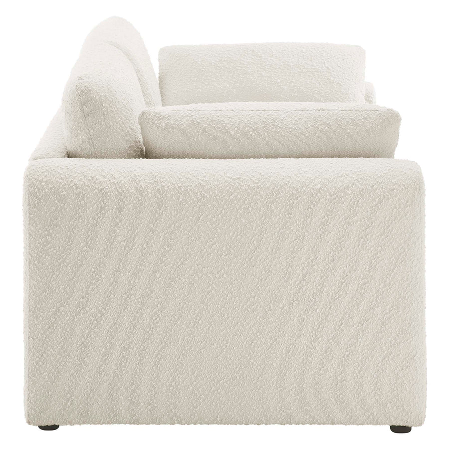 Bloom Boucle Fabric Sofa in Ivory