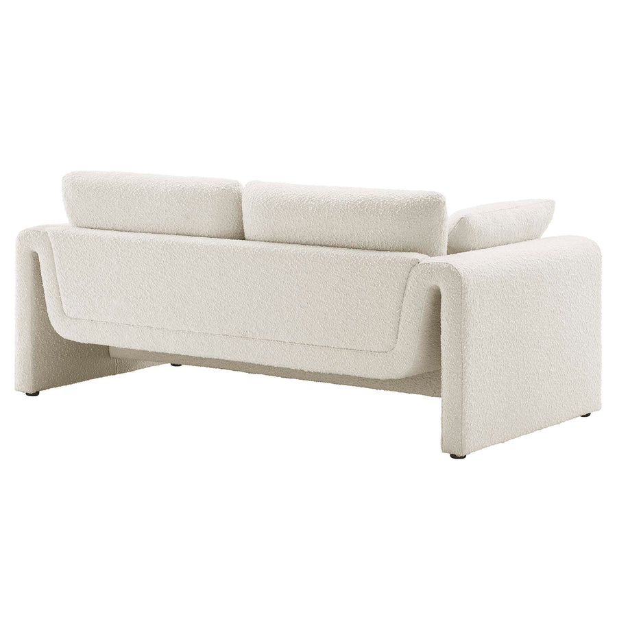 Bloom Boucle Fabric Sofa in Ivory