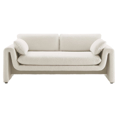 Waverly Boucle Fabric Sofa by Furniture for America