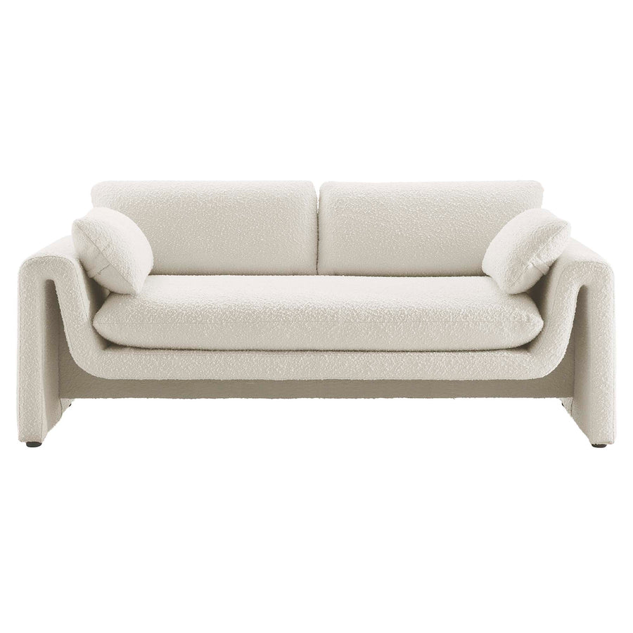 Bloom Boucle Fabric Sofa in Ivory