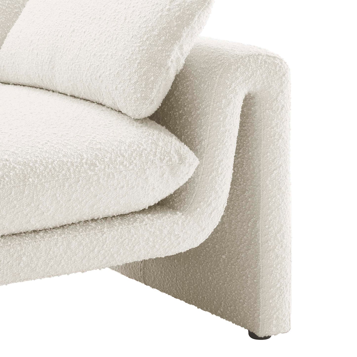 Bloom Boucle Fabric Sofa in Ivory