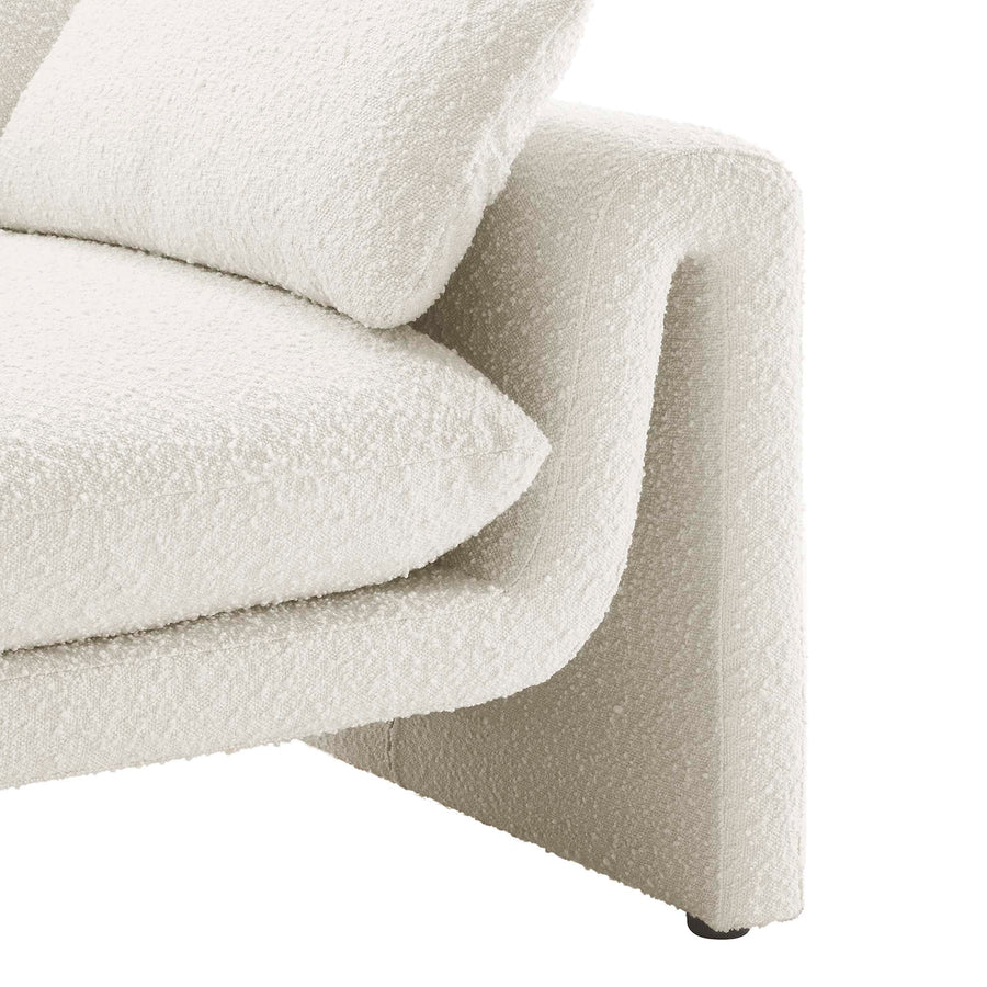 Bloom Boucle Fabric Sofa in Ivory