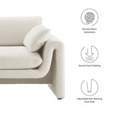Bloom Boucle Fabric Sofa in Ivory
