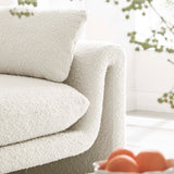 Bloom Boucle Fabric Sofa in Ivory