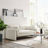 Bloom Boucle Fabric Sofa in Ivory