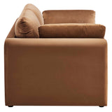 Bloom Performance Velvet Sofa in Brown