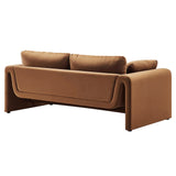 Bloom Performance Velvet Sofa in Brown