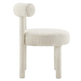 Halcyon Boucle Fabric Dining Chair in Ivory